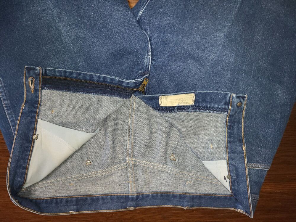 VTG 1986 Wrangler 13MWZ Jeans Made in USA Mens 38x29 Blue Denim Cowboy Cut 40x32 - Picture 4 of 8